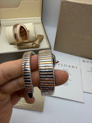 Bvlgari Serpenti Tubogas 01 Volta 35mm Aço/Dourado Mostrador Rose - Cravejado