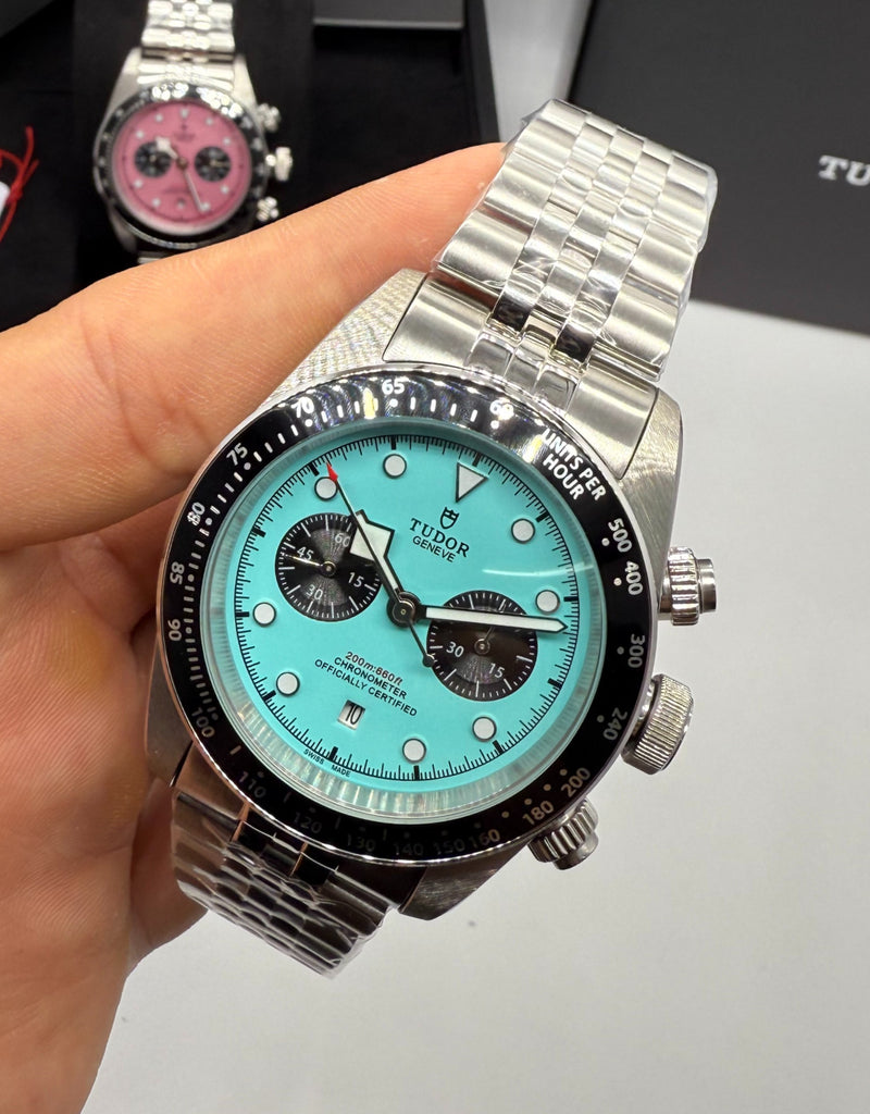 Tudor Black Bay Chrono Aço 41mm, Mostrador TIFFANY - Jubilee