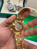 Rolex Daytona 40mm Aço Dourado, Mostrador Preto