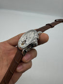 Patek Phillippe Turbilhão 42mm Aço, Pulseira Couro - Diamond