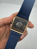 Hublot Square Bang Aço/Rose 44mm, Mostrador Azul Esqueleto