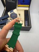 Vacheron Constantin Overseas Dual Time Aço/Rose 41mm, Mostrador Verde