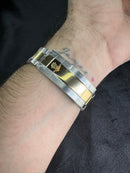 Rolex Submariner Date 41mm Aço/Dourado Mostrador Preto Luneta Preta