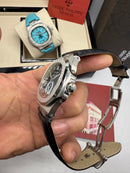 Patek Philippe Nautilus 39mm, Mostrador Chumbo, Pulseira Couro