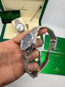 Rolex Datejust 41mm/36mm/31mm Aço - Mostrador Azul - Pulseira Jubilee - CLONE