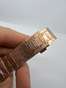 Audemars Piguet R.O. Dourado Mostrador Azul Bezel Rose Pulseira Rose
