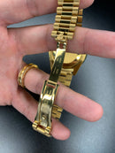 Rolex Day-Date 40mm Dourado Mostrador Dourado Luneta Canelada
