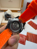 Omega Seamaster Co-Axial 40mm Mostrador Preto - Puls. Borracha
