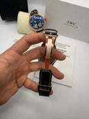 IWC PORTUGIESER YACTH CLUB TURBILHÃO - 44mm - Aço Most. Branco Puls Couro