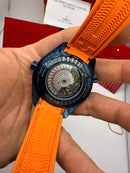 Omega Planet Ocean Co-Axial Master GMT 45,5mm Aço/OxBlue
