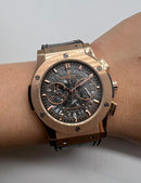 Hublot Classic Chrono Rosè 45mm Mostrador Preto