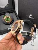 Hublot Classic Fusion 45mm Aço/Rose, Mostrador Marrom