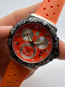 Tag Heuer F1 Cronometro 42mm Aço Mostrador Vermelho