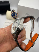 IWC PORTUGIESER YACTH CLUB TURBILHÃO - 44mm - Aço Most. Branco Puls Couro