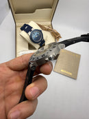 Bvlgari Alumium 41mm - Mostrador Branco Aluminio Pulseira Borracha