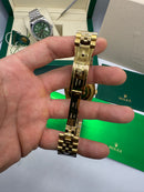 Rolex Date-Just 41mm/36mm Aço/Dourado, Mostrador Dourado, Luneta Canelada