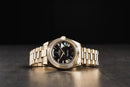 Rolex Day-Date 40mm Dourado, Mostrador Preto Luneta Canelada