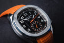 Patek Philippe Aquanaut 42mm Aço Mostrador Preto Pulseira Borracha