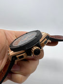 Hublot King Power 48mm Aço/Rose, Mostrador Preto, John Walker