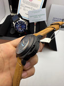 Panerai Luminor Marina GMT 44 mm Aço/OxBlack Mostrador Preto