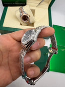 Rolex Datejust 41mm/36mm/31mm Aço - Mostrador Cinza - Pulseira Jubilee - CLONE