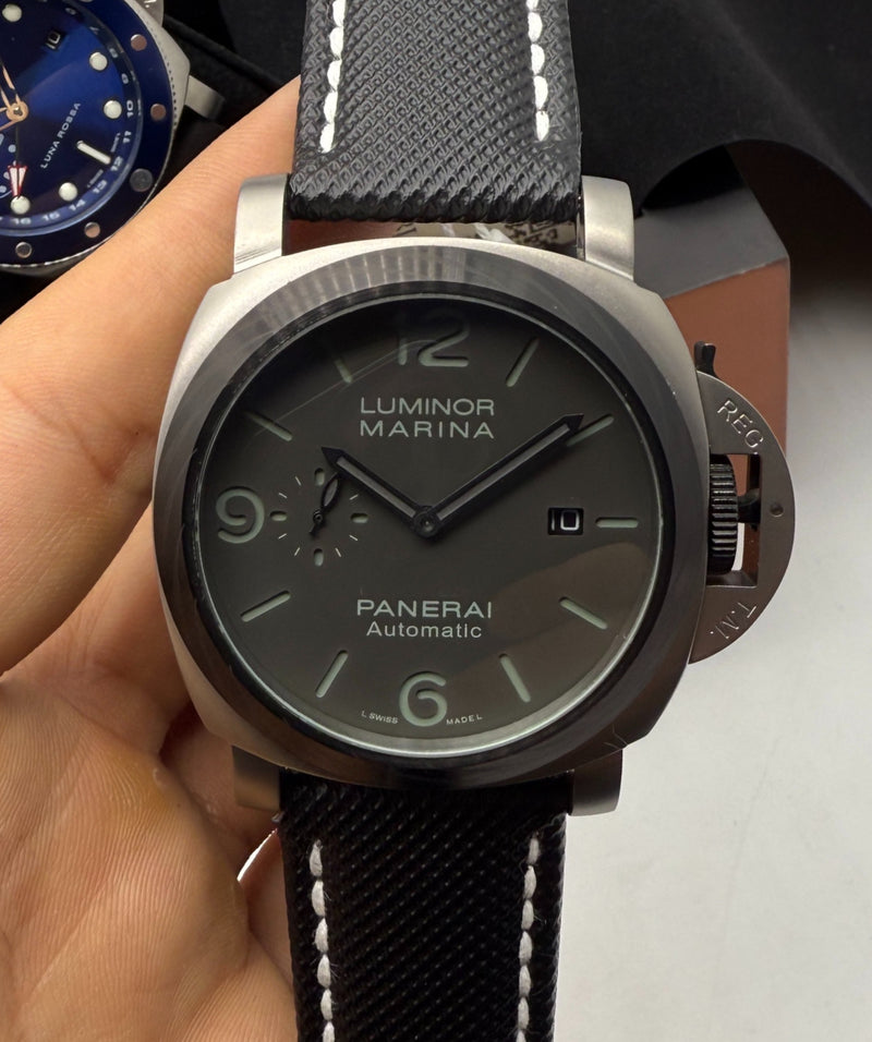 Panerai Luminor Marina 44mm Aço Mostrador Grafite Pulseira Nylon