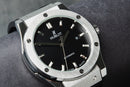 Hublot Classic Fusion 45mm Aço Mostrador Preto Bisel Aço