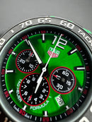 Tag Heuer F1 Cronometro 42mm Aço Mostrador Verde, Pulseira Borracha