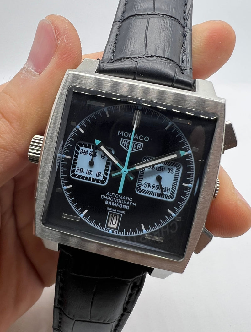 TAG Heuer Mônaco Cronógrafo, 39mm, Mostrador Preto