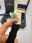 Vacheron Constantin Overseas Turbilhão Aço/Rose 40mm, Mostrador Preto