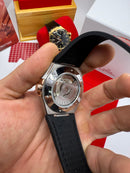 Omega Constellation 41mm Aço Puls. Couro