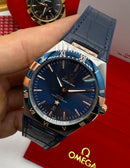 Omega Constellation 41mm Aço Puls. Couro