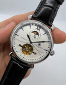 Vacheron Constantin Fases da Lua Turbilhão Aço 42mm, Mostrador Branco