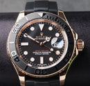 Rolex Yacth-Master 40mm Rosé Mostrador Preto Bezel Preto