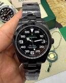 Rolex Air-King 40mm Aço OxBlack Mostrador Preto