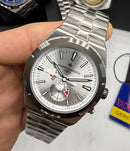 Vacheron Constantin Overseas Dual Time Aço 41mm, Mostrador Prata