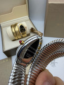 Bvlgari Serpenti Tubogas 02 Volta 35mm Aço/Dourado Mostrador Preto - Cravejado