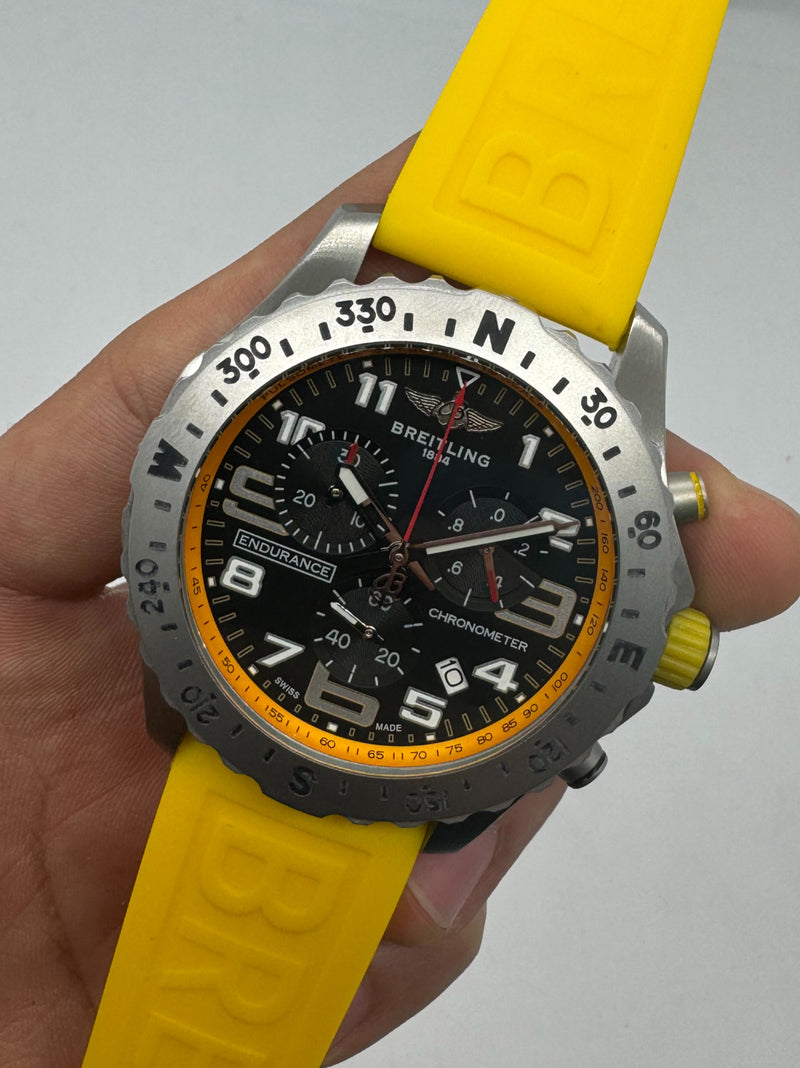 Breitling ENDURANCE PRO Aço 44mm Pulseira Borracha