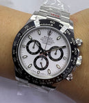 Rolex Daytona Aço - 40mm - PANDA - Mostrador Branco - CLONE -