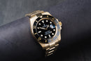 Rolex Submariner Date 41mm Dourado Mostrador Preto Luneta Preta