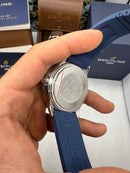 Breitling SuperOcean Aço 42mm Pulseira Borracha - Mostrador Branco