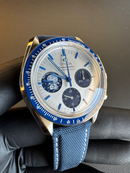 Omega Speedmaster 42mm Silver Snoopy Aniversário de 50 anos CLONE