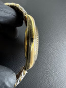 Rolex Day-Date Presidente 40mm Dourado Mostrador Cinza Luneta Canelada