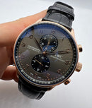 IWC PORTUGIESER CRONÓGRAFO - Aço Rose 41mm - Mostrador Cinza