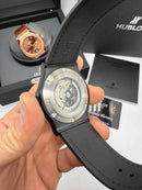 Hublot Classic Fusion 45mm Aço/OxBlack, Mostrador Preto