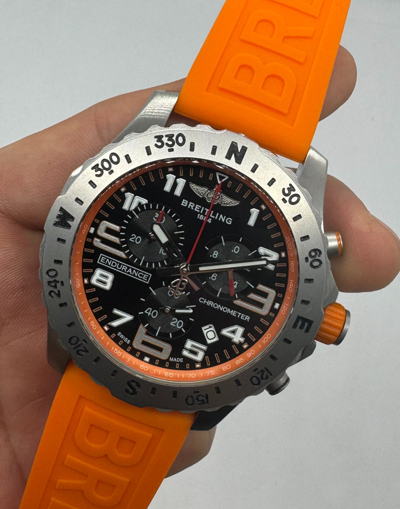 Breitling ENDURANCE PRO Aço 44mm Pulseira Borracha