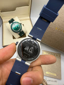 Bvlgari Alumium 41mm - Mostrador Azul Aluminio Pulseira Borracha