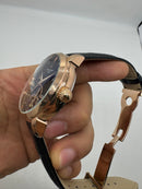 Patek Phillippe Turbilhão Perpetuo 42mm Aço/Rosê, Pulseira Couro