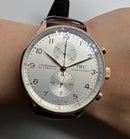 IWC PORTUGIESER CRONÓGRAFO - Aço Rose 41mm - Mostrador Cinza
