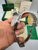 Rolex DateJust 41/36mm Aço, Mostrador Prata, Pulseira Oyster
